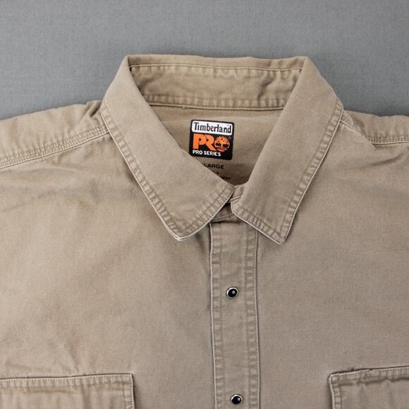Timberland PRO Long Sleeve Shirt Men’s 2XL Brown Workwear Utility Casual - Picture 3 of 7